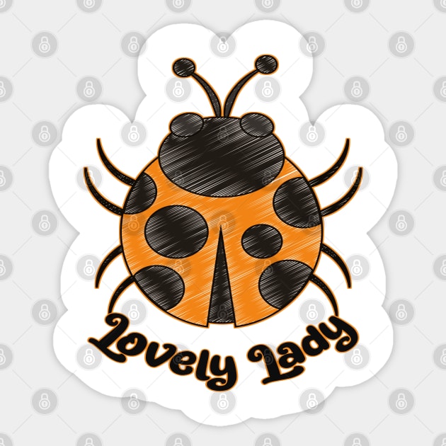 Cute Orange Color Ladybug - Lovely Lady Sticker by Animal Specials